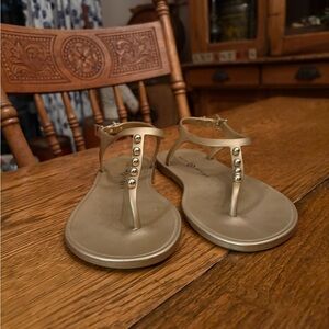 Katy Perry Collections Gold Studded Sandals